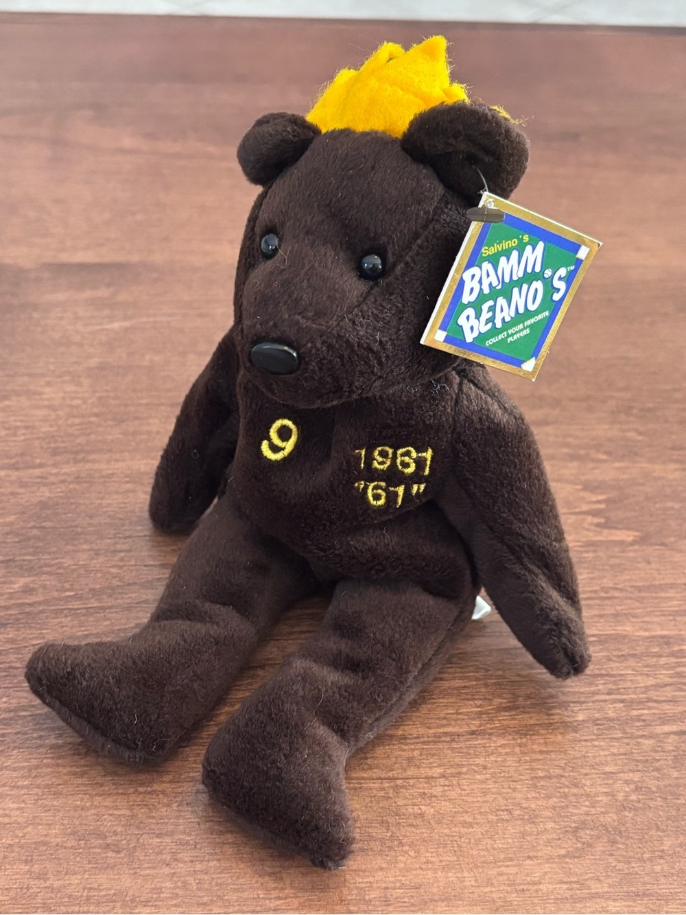 Vintage 1998 Roger Maris #9 Bamm Beano’s Collectible Bear